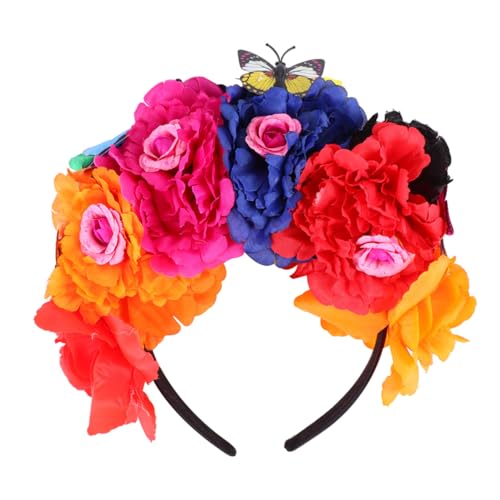 FONDOTIN Halloween Haarschmuck Damen Peony Schmetterling Haarreif Blumenkranz Party Haarband Leicht für Kostüm Cosplay Festliche Dekoration FONDOTIN Halloween Haarschmuck Damen Peony Schmetterling Haarreif Blumenkranz Party Haarband Leicht für Kostüm Cosplay Festliche Dekoration von FONDOTIN