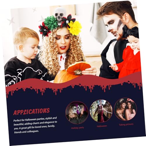 FONDOTIN Halloween Haarschmuck Damen Skelett Haarreif mit Künstlichen Rosen Komfortables Langlebiges Stirnband für Party Karneval Bühnenauftritte und Tag der Toten Kostüm FONDOTIN Halloween Haarschmuck Damen Skelett Haarreif mit Künstlichen Rosen Komfortables Langlebiges Stirnband für Party Karneval Bühnenauftritte und Tag der Toten Kostüm von FONDOTIN