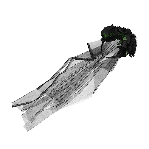 FONDOTIN Halloween Haarschmuck mit Künstlicher und Schwarzem Schleier Einzigartiges Kopfstück für Kostümpartys und Cosplay Bequem und Vielseitig Tragbar für Damen und Herren FONDOTIN Halloween Haarschmuck mit Künstlicher und Schwarzem Schleier Einzigartiges Kopfstück für Kostümpartys und Cosplay Bequem und Vielseitig Tragbar für Damen und Herren von FONDOTIN