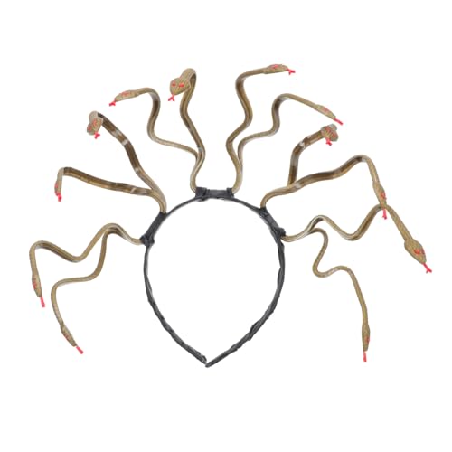 FONDOTIN Halloween Kostüm Zubehör Schlangenförmiges Haarreif Medusa Kopfschmuck Damen Cosplay Party Karneval Halloween Headband Kostüm Schlange Accessoire FONDOTIN Halloween Kostüm Zubehör Schlangenförmiges Haarreif Medusa Kopfschmuck Damen Cosplay Party Karneval Halloween Headband Kostüm Schlange Accessoire von FONDOTIN