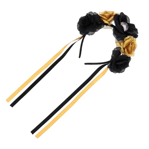 FONDOTIN Halloween Rosen Totenkopf Haarreif mit Blütenverzierung für Damen Langlebiges Party Kostüm Accessoire für Tag der Toten Karneval Maskerade und Bühnenauftritte FONDOTIN Halloween Rosen Totenkopf Haarreif mit Blütenverzierung für Damen Langlebiges Party Kostüm Accessoire für Tag der Toten Karneval Maskerade und Bühnenauftritte von FONDOTIN