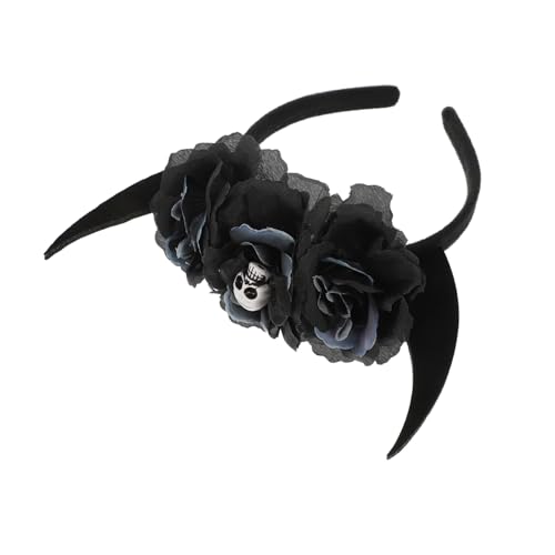 FONDOTIN Halloween Skull Horn Stirnband Leichtes Cosplay Haaraccessoire Für Damen Und Herren Komfortabel Für Party Und Kostüm von FONDOTIN
