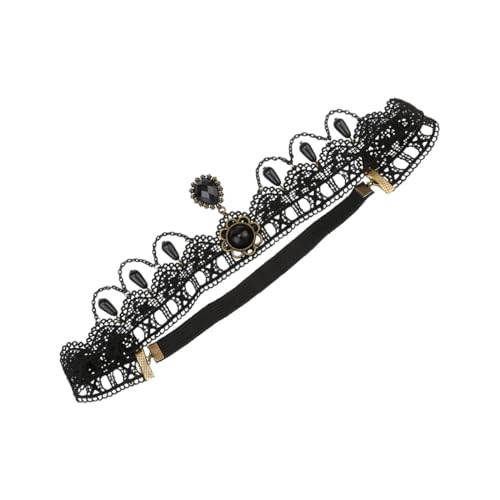 FONDOTIN Halloween Spitzen Stirnband Elastisch Damen Kopfschmuck für Karneval Kostüm Party Cosplay Fasching von FONDOTIN