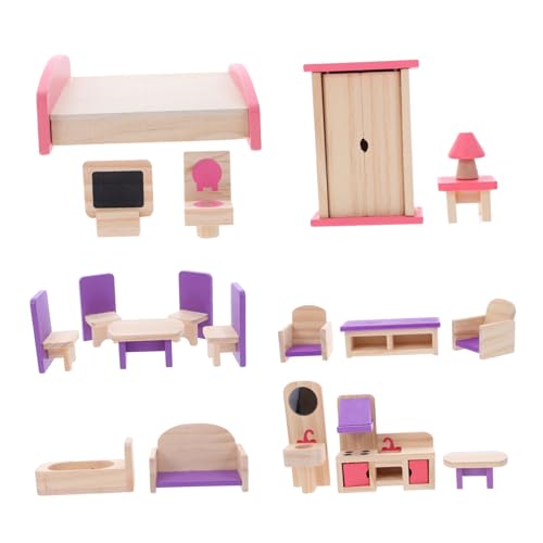 FONDOTIN Holz Puppenhaus Möbelset für DIY Miniatur Möbel Leicht Zusammenbaubar Fördert Kreativität und Motorische Fähigkeiten Vielseitig für Verschiedene Spielszenen Geeignet FONDOTIN Holz Puppenhaus Möbelset für DIY Miniatur Möbel Leicht Zusammenbaubar Fördert Kreativität und Motorische Fähigkeiten Vielseitig für Verschiedene Spielszenen Geeignet von FONDOTIN