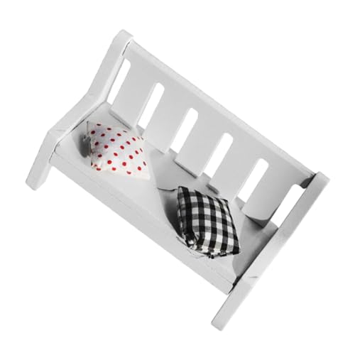 FONDOTIN Holzbank Deko Vintage Mini Hausmöbel Puppenhaus Zubehör Für Szenen Vielseitig Einsetzbar Ornament Oder Für DIY Miniaturprojekte von FONDOTIN