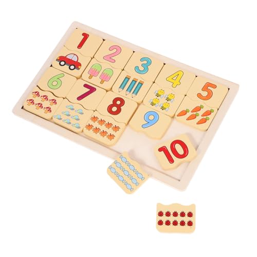 FONDOTIN Holzpuzzle für Zahlenpaare Montessori Lernspielzeug aus Holz mit Farbigen Formen Kognitives Denkspiel Fördert Gedächtnis und Erkennung für Kleinkinder und Vorschulkinder FONDOTIN Holzpuzzle für Zahlenpaare Montessori Lernspielzeug aus Holz mit Farbigen Formen Kognitives Denkspiel Fördert Gedächtnis und Erkennung für Kleinkinder und Vorschulkinder von FONDOTIN