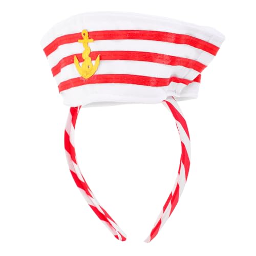 FONDOTIN Hut Stirnband für Cosplay Partys Nautisches Haarband für Matrosen Geeignet für Halloween Events Schickes Accessoire für Einzigartige Looks FONDOTIN Hut Stirnband für Cosplay Partys Nautisches Haarband für Matrosen Geeignet für Halloween Events Schickes Accessoire für Einzigartige Looks von FONDOTIN