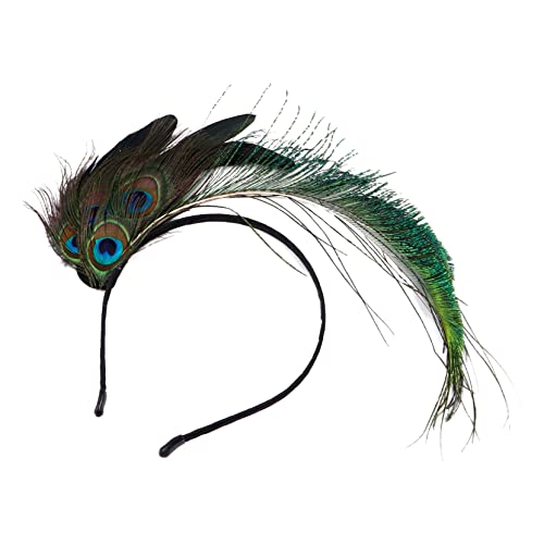 FONDOTIN Kopfschmuck Pfauenfeder Haarband für Karneval und Partys Kostümzubehör für Festivals Fotografie Hochzeiten und Cosplay Events FONDOTIN Kopfschmuck Pfauenfeder Haarband für Karneval und Partys Kostümzubehör für Festivals Fotografie Hochzeiten und Cosplay Events von FONDOTIN