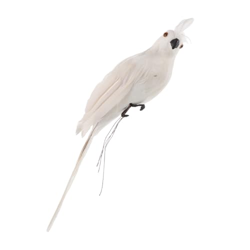 FONDOTIN Künstliche Papagei Dekofigur Weiß Miniatur Vogel Skulptur Für Garten Balkon Wohnzimmer Stilvolle Resin Gartendekoration FONDOTIN Künstliche Papagei Dekofigur Weiß Miniatur Vogel Skulptur Für Garten Balkon Wohnzimmer Stilvolle Resin Gartendekoration von FONDOTIN