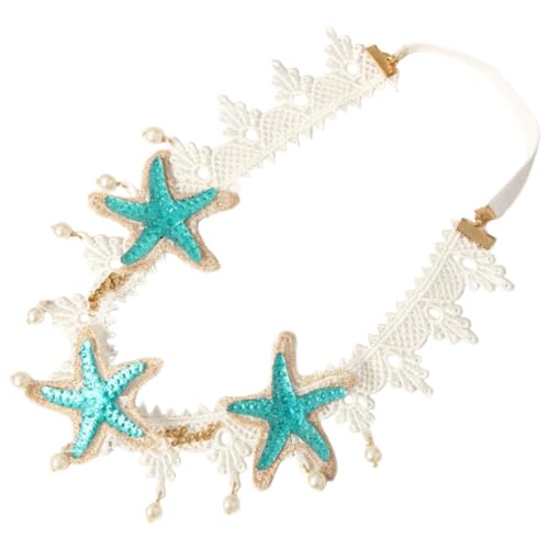 FONDOTIN Lace Stirnband mit Perlen und Seestern Meerjungfrau Haarreif Accessoire für Damen Hautfreundlich Langlebig Festlich Geeignet für Hochzeit Geburtstag Weihnachten FONDOTIN Lace Stirnband mit Perlen und Seestern Meerjungfrau Haarreif Accessoire für Damen Hautfreundlich Langlebig Festlich Geeignet für Hochzeit Geburtstag Weihnachten von FONDOTIN
