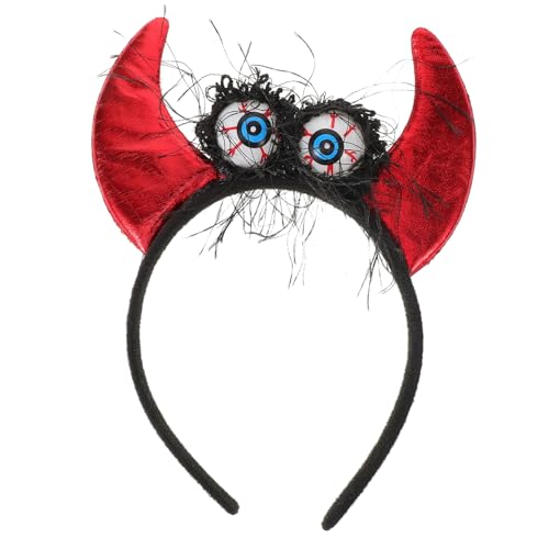 FONDOTIN Leuchtender Teufelshörner Haarreif mit Augapfel Dekor Halloween Cosplay Kopfschmuck für Karneval Party Kostüm und Fotorequisiten Langlebiges Stirnband für Damen und Herren FONDOTIN Leuchtender Teufelshörner Haarreif mit Augapfel Dekor Halloween Cosplay Kopfschmuck für Karneval Party Kostüm und Fotorequisiten Langlebiges Stirnband für Damen und Herren von FONDOTIN