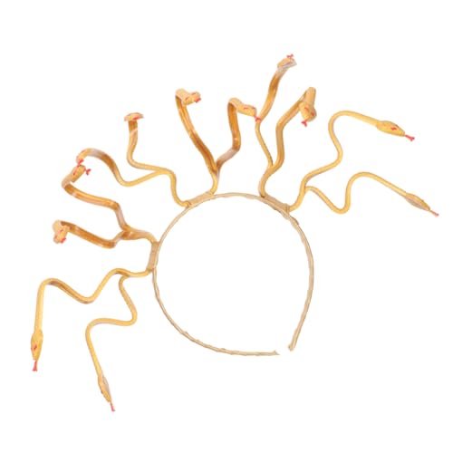 FONDOTIN Medusa Schlangen Kopfschmuck Halloween Haarreif aus Goldfarbener Party Haarschmuck für Kostüm und Karneval Vielseitig für Altersgruppen und Festlichkeiten FONDOTIN Medusa Schlangen Kopfschmuck Halloween Haarreif aus Goldfarbener Party Haarschmuck für Kostüm und Karneval Vielseitig für Altersgruppen und Festlichkeiten von FONDOTIN