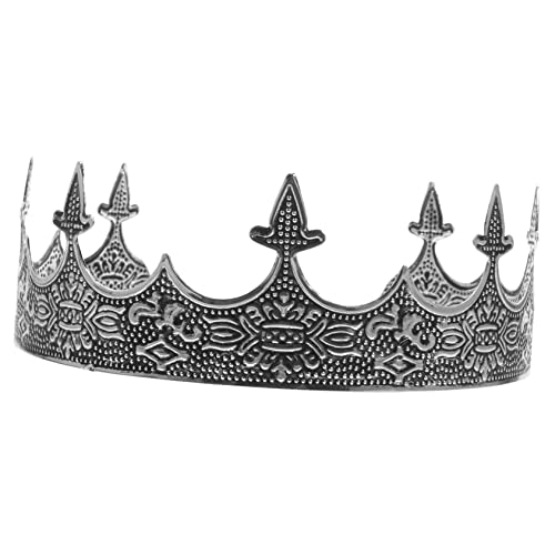 FONDOTIN Metallkrone für Herren Verstellbar Leicht und Robust Klassische Silberne Königskrone für Party Cosplay Bühne Hochzeit und Festliche Kostüme FONDOTIN Metallkrone für Herren Verstellbar Leicht und Robust Klassische Silberne Königskrone für Party Cosplay Bühne Hochzeit und Festliche Kostüme von FONDOTIN