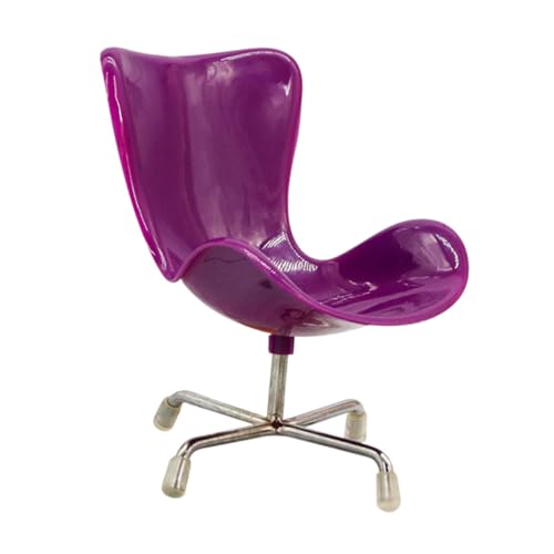 FONDOTIN Miniatur Computerstuhl Kunststoff Miniaturmöbel Puppenhaus Dekoration Landschaftsmodell Diorama Zubehör von FONDOTIN