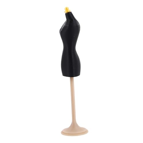 FONDOTIN Miniatur Puppenkleiderbügel Schwarz Kompakt und Tragbar Vielseitig Einsetzbar für Puppenhaus Zubehör Schmuck und Bastelarbeiten Elegantes Design für Einfache Präsentation Kleiner von FONDOTIN