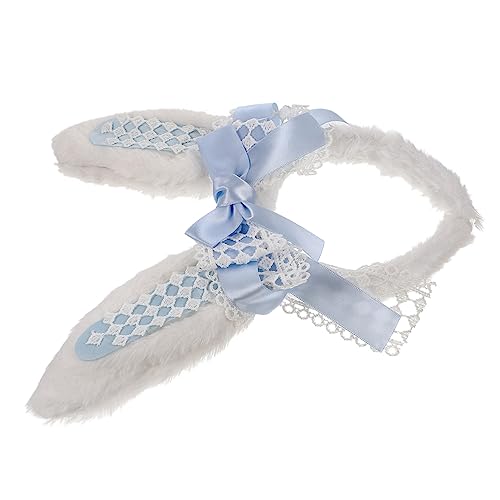 FONDOTIN Plüsch Hasenohren Haarreif mit Langen Blauen Bändern Weiches Bunny Ohr Stirnband für Cosplay Karneval Party und Osterkostüm Attraktives Kaninchen Accessoire für Erwachsene FONDOTIN Plüsch Hasenohren Haarreif mit Langen Blauen Bändern Weiches Bunny Ohr Stirnband für Cosplay Karneval Party und Osterkostüm Attraktives Kaninchen Accessoire für Erwachsene von FONDOTIN