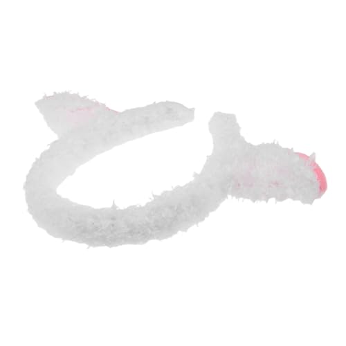 FONDOTIN Plüsch Lammohren Stirnband Weiß Kuscheliges Tierohren Kostümzubehör Weiches Farmtier Haarreif Für Halloween Cosplay Geburtstagsfeiern von FONDOTIN