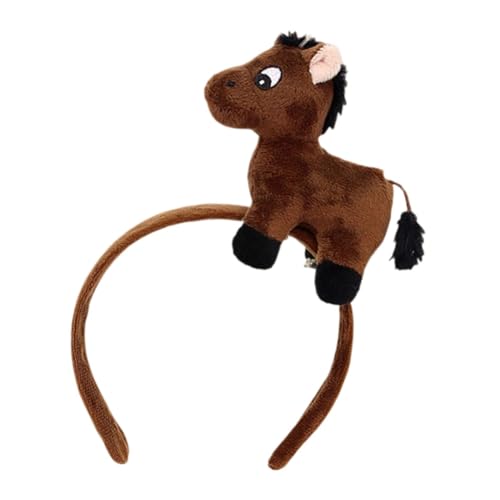 FONDOTIN Plüsch Pferdekopf Haarreif Kuscheliges Haarband Erwachsene Party Favor Geburtstagsdeko Weiches Tier Stirnband für Cosplay Pflege Yoga FONDOTIN Plüsch Pferdekopf Haarreif Kuscheliges Haarband Erwachsene Party Favor Geburtstagsdeko Weiches Tier Stirnband für Cosplay Pflege Yoga von FONDOTIN