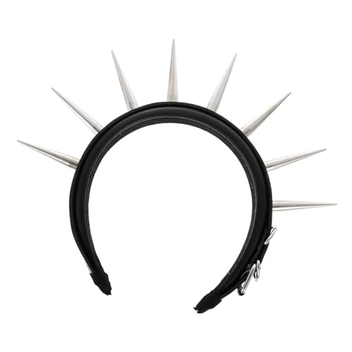 FONDOTIN Rivet Design Haarband für Festivals und Partys Punk Stirnband mit Nieten Leicht und Bequem für Kostümpartys Cosplay und Bühnenaufführungen Elegantem Schwarz von FONDOTIN