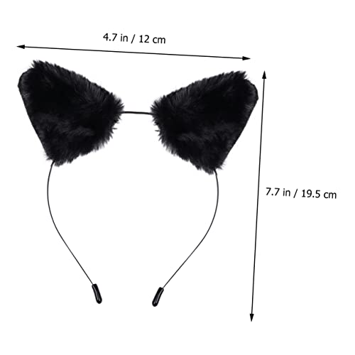 FONDOTIN Schwarzes Flauschiges Haarband mit Verstellbaren Fuchsohren Leichter Metall Haarreifen für Damen für Kostüm und Karnevalspartys Fasnacht und Festliche Anlässe FONDOTIN Schwarzes Flauschiges Haarband mit Verstellbaren Fuchsohren Leichter Metall Haarreifen für Damen für Kostüm und Karnevalspartys Fasnacht und Festliche Anlässe von FONDOTIN