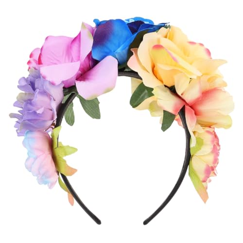 FONDOTIN Simulation Haarreif Blütenkopfband Halloween Party Haarschmuck Damen Blumenmädchen Haarklammer in Gelb FONDOTIN Simulation Haarreif Blütenkopfband Halloween Party Haarschmuck Damen Blumenmädchen Haarklammer in Gelb von FONDOTIN