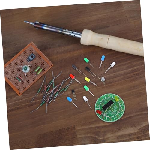 FONDOTIN Soundaktiviertes Rotierendes LED Licht mit Fließendem Wassereffekt DIY Bausatz für Naturwissenschaften Einfache Montage Bunte LED Anzeige für Lötpraxis und Experimente von FONDOTIN