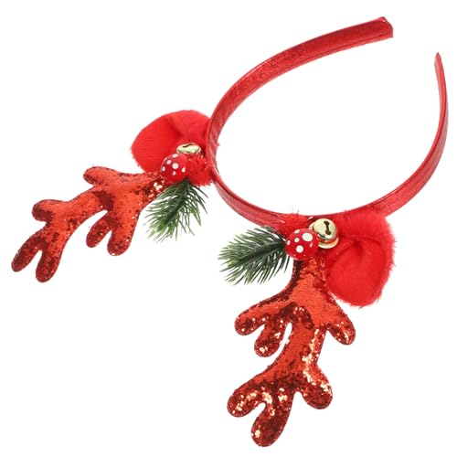 FONDOTIN Stirnband aus Elchgeweih Weihnachtskopfbewegungen Geweih Haarband Weihnachten Kopfbedeckung Urlaubsstirnband Rentier-Stirnbänder Hirschohren Stirnband Stoff rot FONDOTIN Stirnband aus Elchgeweih Weihnachtskopfbewegungen Geweih Haarband Weihnachten Kopfbedeckung Urlaubsstirnband Rentier-Stirnbänder Hirschohren Stirnband Stoff rot von FONDOTIN
