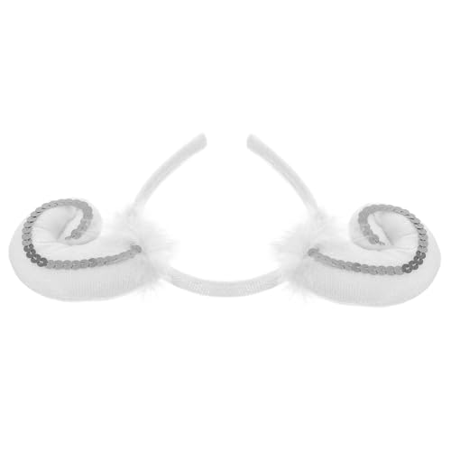FONDOTIN Stirnband mit Schafsohren Weiches Haarband für Damen Atmungsaktives Kopfband für Halloween Cosplay Mottoparty und Kostümzubehör FONDOTIN Stirnband mit Schafsohren Weiches Haarband für Damen Atmungsaktives Kopfband für Halloween Cosplay Mottoparty und Kostümzubehör von FONDOTIN
