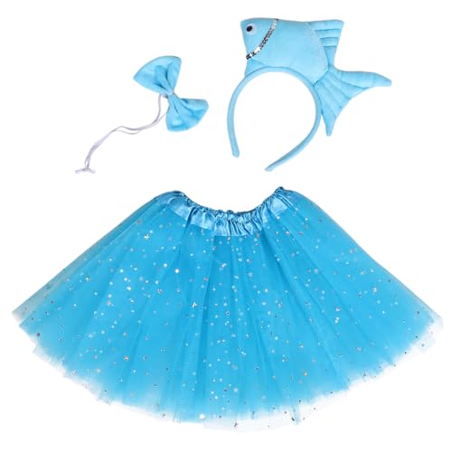 FONDOTIN Tier Kostümset für Plüsch Haarschmuck mit Schleife und Rock Süßes Outfit für Halloween Partys und Alltag Fördert Kreativität und Fantasie von FONDOTIN
