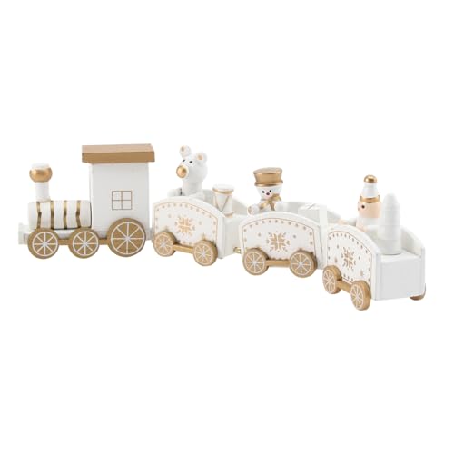 FONDOTIN Weißer Holzzug Kuchenornament Umweltfreundlich Süße Zugform Party Kuchen Dekoration Weihnachts Eisenbahn Cake Adornment für Geburtstag Dessert von FONDOTIN