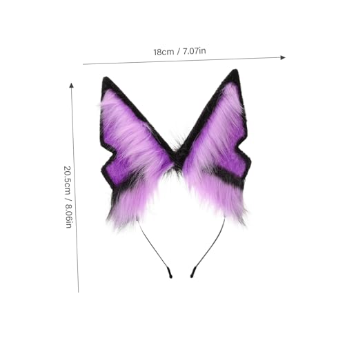 FONDOTIN Wolf Ohren Stirnband Verstellbar Plüsch Leicht Für Damen Cosplay Party Halloween Weihnachtskostüm Zubehör von FONDOTIN
