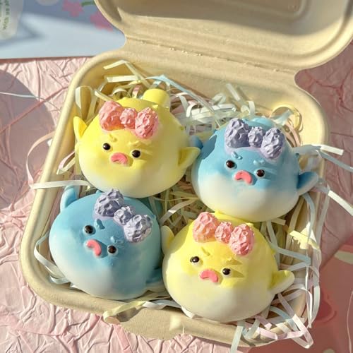 FONDUO Tier Squishy Toy Kugelfisch, 4 Stück, B, Anti Stress Spielzeug, Geschenke für Kinder und Erwachsene von FONDUO