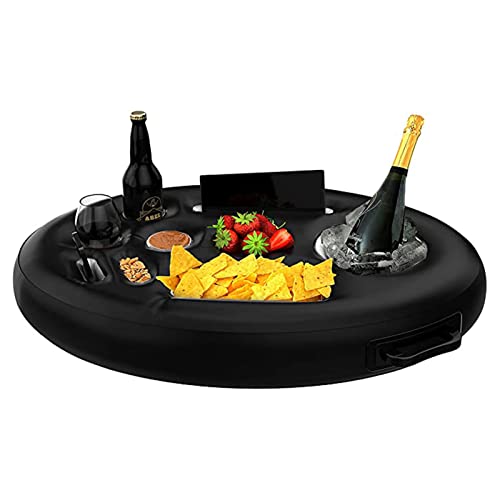 FONDUO Aufblasbarer Getränkehalter, Schwimmender Poolbar Aus PVC, 2 In 1-Getränke Und Snackhalter, Große Kapazität Schwimmende Coasters Für Pool Party Wasser-Spaß Strand Spielzeug 70X50X10CM FONDUO Aufblasbarer Getränkehalter, Schwimmender Poolbar Aus PVC, 2 In 1-Getränke Und Snackhalter, Große Kapazität Schwimmende Coasters Für Pool Party Wasser-Spaß Strand Spielzeug 70X50X10CM von FONDUO