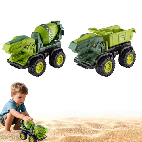 FONDUO Sandspielzeug Bagger Sandkasten Spielzeug Auto Groß, 32 x 15 x 20cm, Spielzeugautos Bagger Sand Spielzeug Kinder Jungen Mädchen, Strandspielzeug Auto ab 3Jahr Sommerspielzeug (A+B) von FONDUO