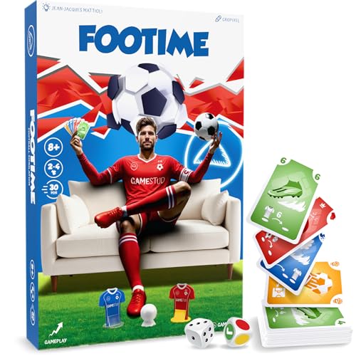 FOOTIME – Gesellschaftsspiel – Fußballspiel für Kinder, Jugendliche und Erwachsene – Schnelle und spannende Matches – 2 bis 4 Spieler – Originelles Geschenk ab 8 Jahren FOOTIME – Gesellschaftsspiel – Fußballspiel für Kinder, Jugendliche und Erwachsene – Schnelle und spannende Matches – 2 bis 4 Spieler – Originelles Geschenk ab 8 Jahren von FOOTIME