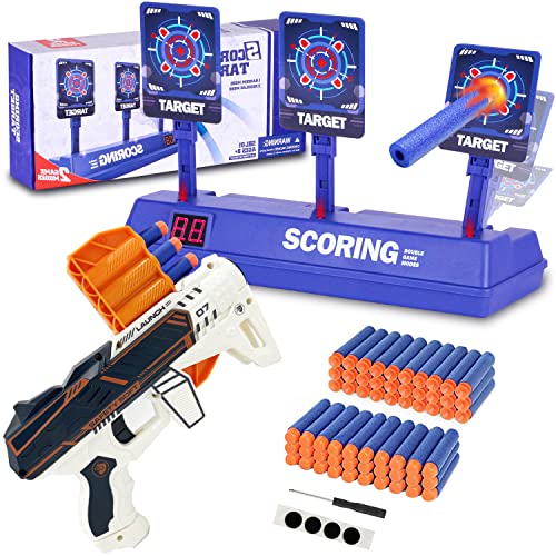 Zielscheibe für Nerf Pistole,Elektronische Wertung Automatisches Zurücksetzen Digitale Ziele für Nerf Gun Spielzeug,Weihnachten Geburtstags Geschenke Spielzeug für 6 7 8 9 10 Jahre Kinder Junge von FOR21JOYS