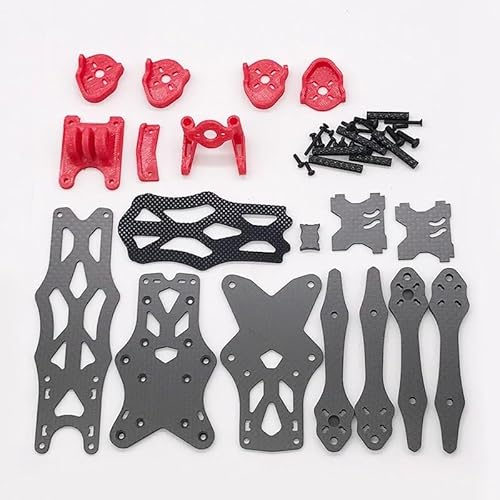3 3 Zoll 147 mm Radstand Carbonfaser-Rahmensatz mit 3D-gedruckten Halterteilen for RC Racing Drone Quadcopter(Frame 3D Printed) von FORMIAHA