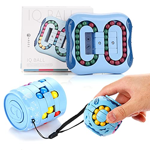FORMIZON 3pcs Magic Bean Cube, Rotating Cube, Sensorisches Spielzeug Stressabbau Spielzeug, Kreatives Lernspielzeug für Kinder Erwachsene (Blau) von FORMIZON
