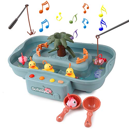 FORMIZON Angeln Spielzeug, Angeln Spielzeug Badespielzeug Badewannenspielzeug Wasserspiel mit Elektrischer Schwebendes Spielzeug für Kleinkinder Kindern Spielzeug, Lernspiel Geschenk (Blau) von FORMIZON