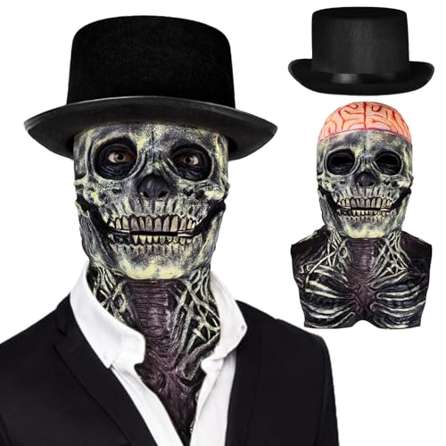 FORMIZON Halloween Totenkopf Maske, Skelett Maske Herren, Masken Horror Gruselige mit Beweglichem Kiefer, für Karneval Halloween Cosplays Feste und Carnival Partys FORMIZON Halloween Totenkopf Maske, Skelett Maske Herren, Masken Horror Gruselige mit Beweglichem Kiefer, für Karneval Halloween Cosplays Feste und Carnival Partys von FORMIZON