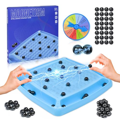 FORMIZON Magnetisches Schachspiel, Magnetic Chess Game mit 32 Schach, Magnet Schach mit Blau Chess Board und Punishment Wheel, Multiplayer-Magnetbrettspiel, Eltern-Kind-Interaktionsspiel von FORMIZON