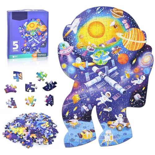 FORMIZON Puzzle Kinder, 108 Teile tierische Puzzleteile, Ocean Puzzle Spielzeug, Pädagogisches Spielzeug, Kinderpuzzle Geschenk für Jungen Mädche ab 3-12 Jahren (Astronaut) von FORMIZON