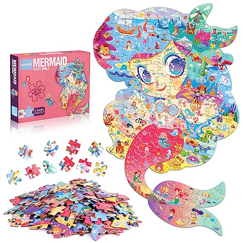 FORMIZON Puzzle Kinder, 128 Teile tierische Puzzleteile, Ocean Puzzle Spielzeug, Pädagogisches Spielzeug, Kinderpuzzle Geschenk für Jungen Mädche ab 5-12 Jahren von FORMIZON