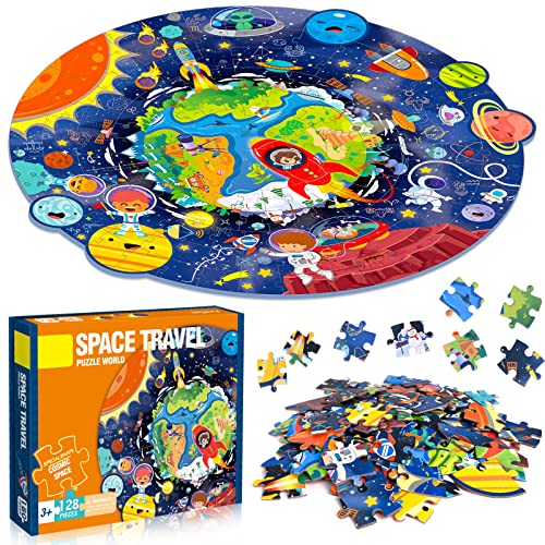 FORMIZON Puzzle Kinder, 128 Teile tierische Puzzleteile, Ocean Puzzle Spielzeug, Pädagogisches Spielzeug, Kinderpuzzle Geschenk für Jungen Mädche ab 5-12 Jahren (Universum) von FORMIZON