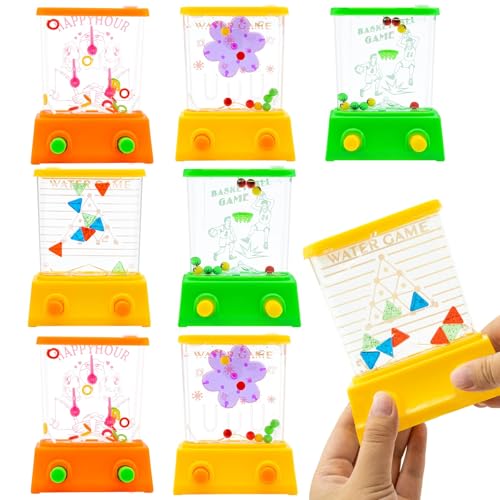 FORMIZON Wasser Flipper, 8 Stück Handheld Wasser Spiel Mini Wasser Ring Spiel Kinder Wasserflipper Fun Geschenke Mitgebsel Kindergeburtstag Geschenke Halloween Weihnachten, Ohne Wasser von FORMIZON
