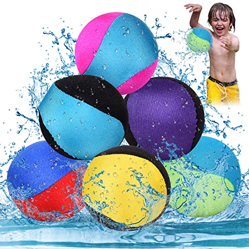 FORMIZON Wasserball Springender, 6 Stück Wasser Bouncing Ball, Wasserbälle Sprungball, Wasserhüpfball Schnelltrocknender für Jugendliche und Erwachsene Schwimmbad, Strand, Outdoor Aktivitäten(6pcs) von FORMIZON