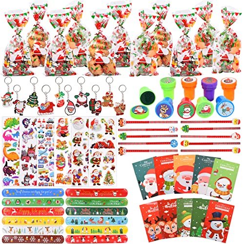 FORMIZON 158 Pcs Weihnachten Party Mitgebsel, Weihnachten Süßigkeitstüten, Schlüsselanhänger Weihnachts, Weihnachten Bleistifte, Weihnachten Scharmband für Geschenke Kindergeburtstag von FORMIZON