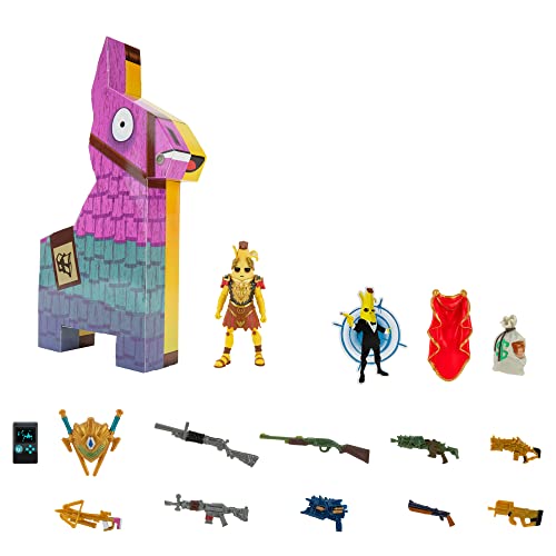 Fortnite FNT1004 Supply Llama Pinata – Unboxing Set Potassius Peels, bewegliche Actionfigur mit 9 Waffen, Zubehör und exklusivem Sticker, Spielzeug ab 8 Jahren von Fortnite