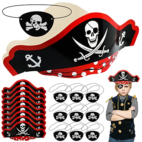 FORYNXHWIN Piraten Kindergeburtstag 20 Set, 10pcs Piratenhut 10pcs Pirat Filz Augenklappe, Piraten Zubehör, Piratenkapitän Hut Augenmask für Ostern Halloween Weihnachten Maskerade Piratenparty FORYNXHWIN Piraten Kindergeburtstag 20 Set, 10pcs Piratenhut 10pcs Pirat Filz Augenklappe, Piraten Zubehör, Piratenkapitän Hut Augenmask für Ostern Halloween Weihnachten Maskerade Piratenparty von FORYNXHWIN