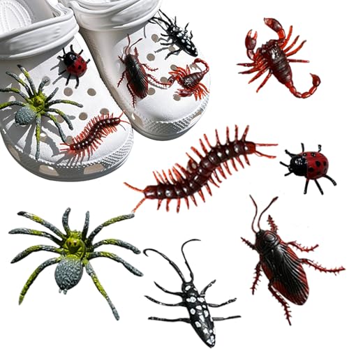 FOSDICK 6 Stück Insekten Schuhanstecker für Crocs, Schuh Charms DIY Dekoration, Kreativ Schuh Anstecker, Shoe Charms, Schuh Pins, Simulation Spinne Kakerlake Schuhschmuck für Kinder Erwachsene FOSDICK 6 Stück Insekten Schuhanstecker für Crocs, Schuh Charms DIY Dekoration, Kreativ Schuh Anstecker, Shoe Charms, Schuh Pins, Simulation Spinne Kakerlake Schuhschmuck für Kinder Erwachsene von FOSDICK